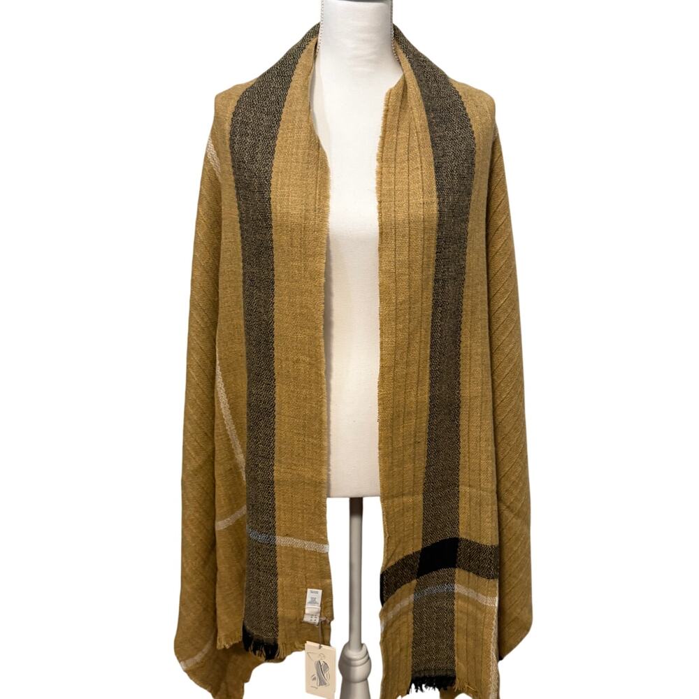 A New Day Women's Striped Maple Blanket Scarf - NWT